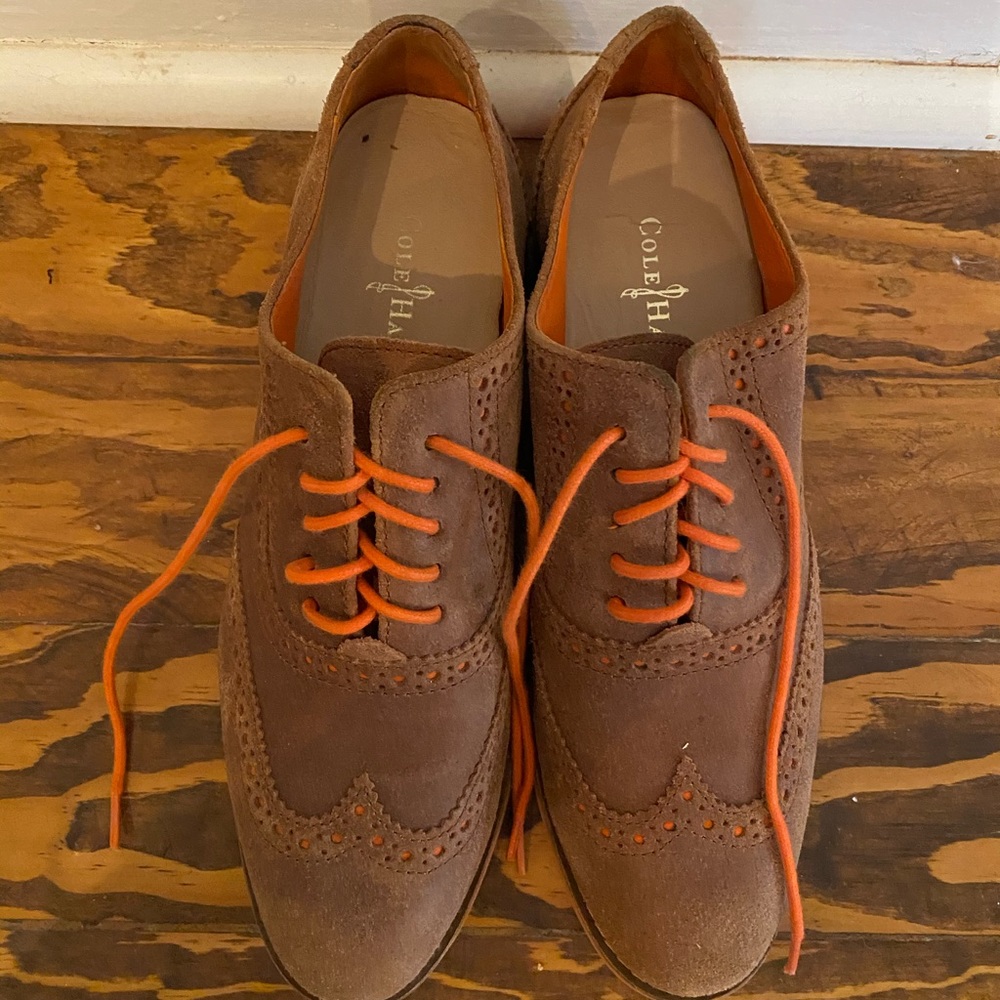 Cole Hann Oxford suede shoes